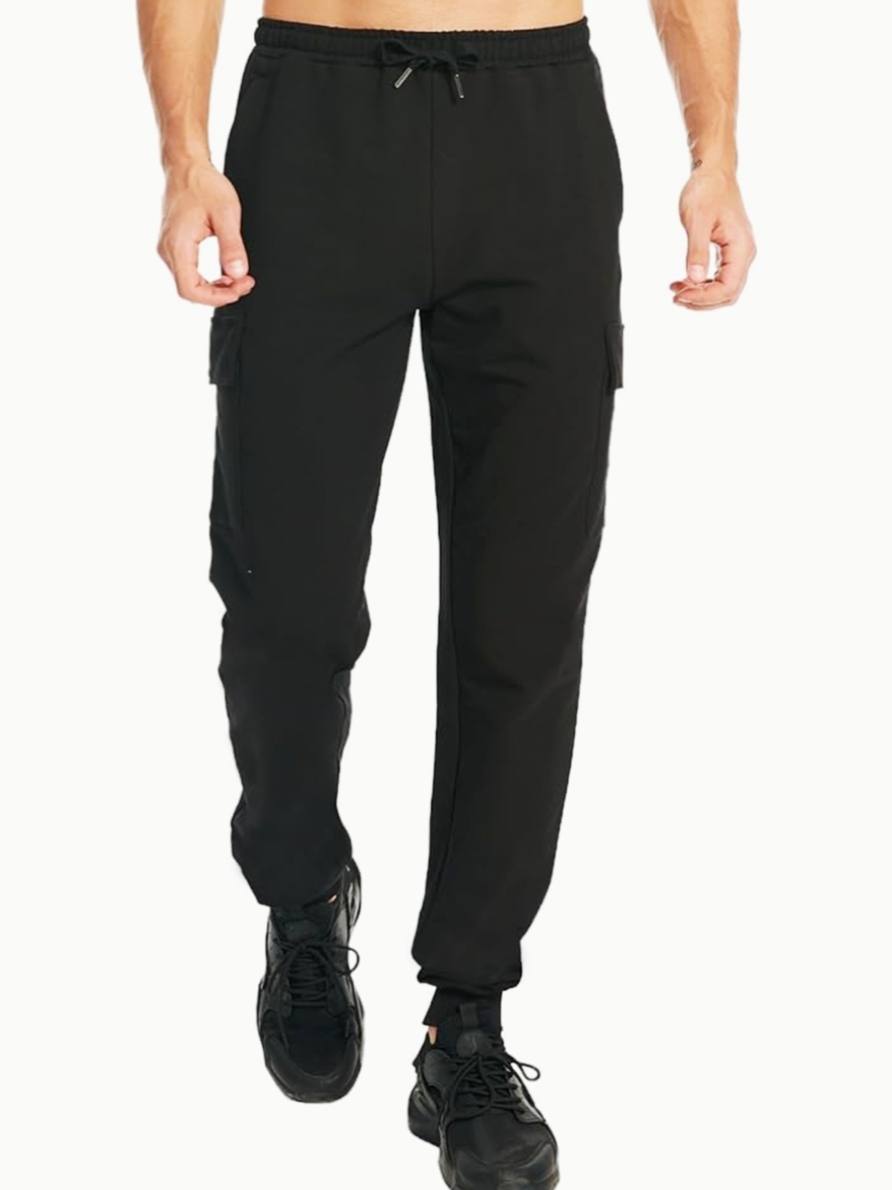 34/36 Inseam Sweatpants for Tall Men Extra Long Joggers With Zipper Pockets